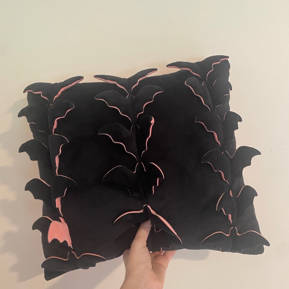 Michaels Black and Pink Bat Pillow